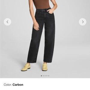 SPANX Carbon Wide-Leg Jeans in Carbon Black